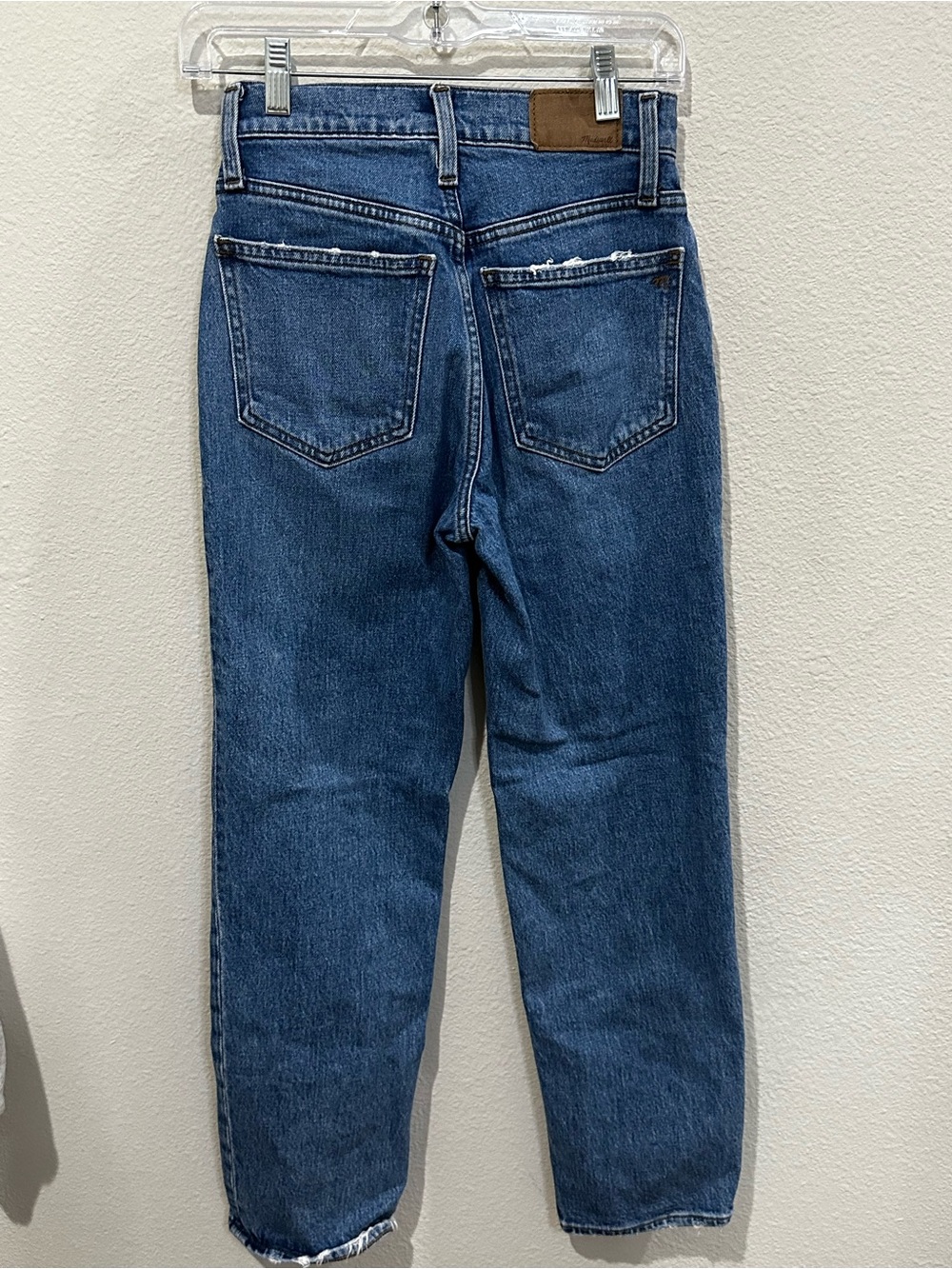 Madewell Dark Blue High-Rise Straight Jeans - Picture 4 of 8